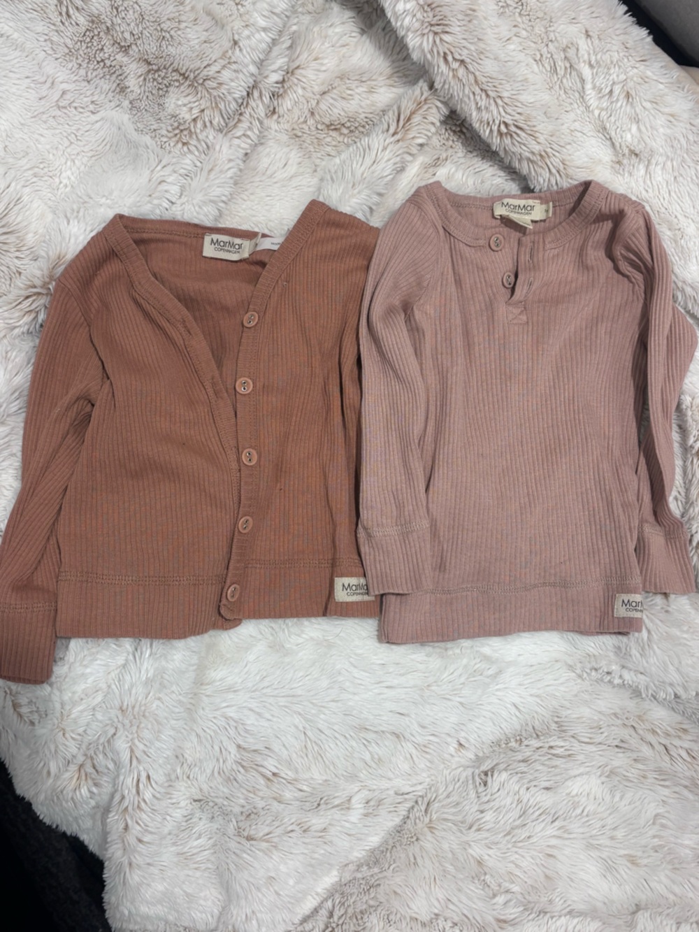 Mar Mar Copenhagen ribbed shirt and cardigan bundle 1Y